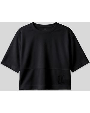 TOMMY LIFE Oversized Crew Neck T-Shirt With Pocket - Black