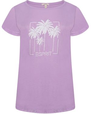 Esprit Ladies T-Shirt Cotton - Purple