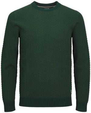 Jack & Jones And Knit Regular Fit Long Sleeve Jumper - Green