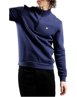 Lyle & Scott High Neck Jumper Winter Sweatshirt - Blue
