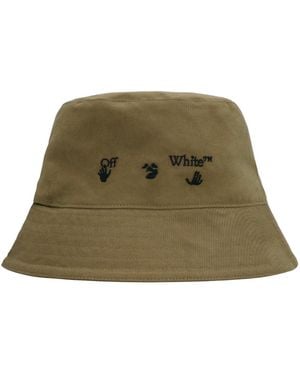 Off-White c/o Virgil Abloh Ow Logo Bucket Hat - Green