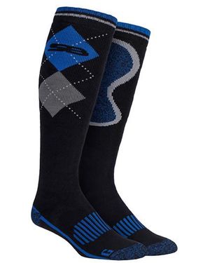 Storm Bloc Knee High Cotton Rich Wellington Boot Socks - Blue