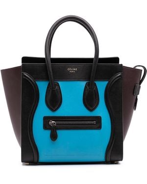 Celine Luggage Phantom Tote Bag - Blue