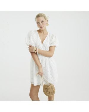 River Island Mini Dress Premium Broderie - Natural