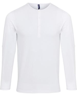 PREMIER Long John Roll Sleeve Tee - White