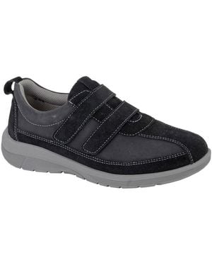 Boulevard Vicenza Leather Shoes (Extra Wide Fit) - Black