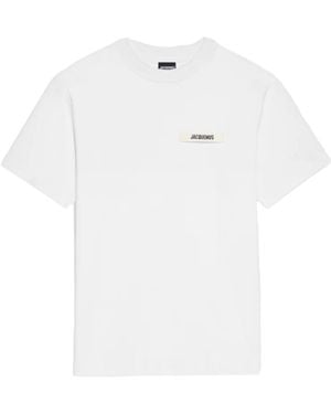 Jacquemus Gros Grain Logo-Patch T-Shirt - White
