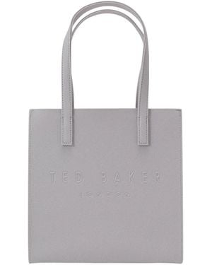 Ted Baker Crosshatch Small Icon Light Bag - Grey