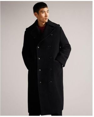 Ted Baker Ockley Heavyweight Military Coat - Black