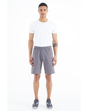 TOMMY LIFE Cotton-Blend Sweat Shorts - Blue