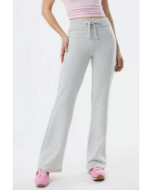 Busem Elastic Waist Flare Leg Trousers - Grey