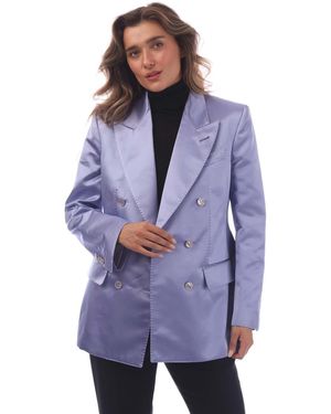 Tom Ford Wallis Double Breasted Jacket - Purple