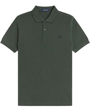 Fred Perry Militray Plain Polo Shirt Cotton - Green