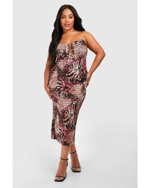 nastygal soft corset broderie lace up side midi dress Nasty Gal Women's Soft Corset Broderie Lace Up Side Midi Dress in Lemon
