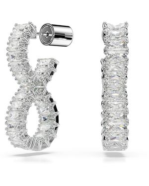 Swarovski 'Hyperbola' Base Metal Drop Earrings - Metallic