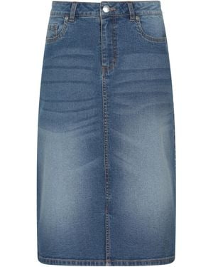 Mountain Warehouse Ladies Ash Denim A-Line Skirt (Denim) - Blue