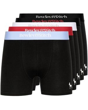 Bewley & Ritch Columba 5Pk Boxer Shorts - Black