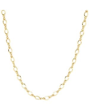The Jewellery Stockroom 9Ct Rolled T-Bar Figure Of 8 Necklace - Metallic
