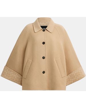 COACH Wool Swing Coat - Natural