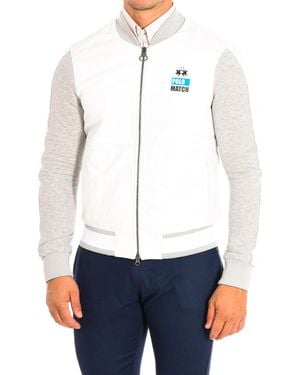 La Martina High Collar Jacket With Regular Fit Nml001-Lt041 - White