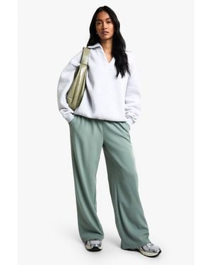 Boohoo Fluid Elasticated Wide Leg Trouser - Green