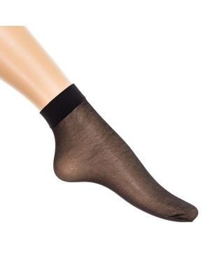 Vignoni Pack-6 20 Denier Ankle Elastic Stockings Furbetto-20 - Brown