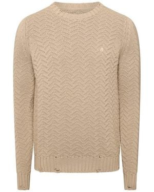 Replay Crewneck Jumper - Natural