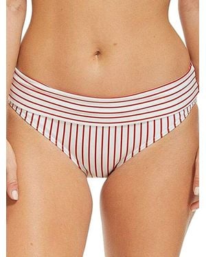Figleaves Castaway Fold Bikini Bottom - Red