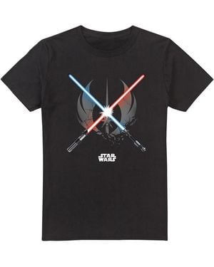 Star Wars Crossed Blades T-Shirt Cotton - Black