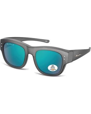 Montana Square Fit Over Matte Revo Mirror Polarized Fo7 - Blue