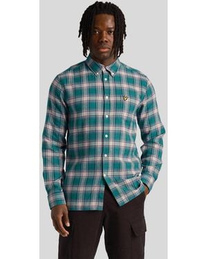 Lyle & Scott Check Flannel Shirt - Blue