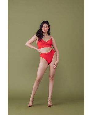 Kilo Brava Tigerlilly High Leg Brief - Green