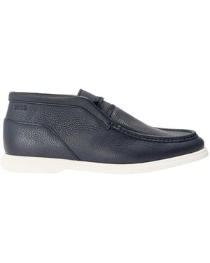 BOSS Sienne Desb Leather Chukka Boots (Dark) - Blue
