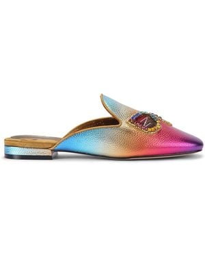 Kurt Geiger Leather Embroidered Slipper 2 Sandals - Multicolour