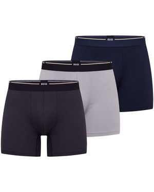 BOSS 3 Pack Bamboo Boxer Shorts - Blue