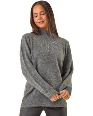 Roman Petite Sparkly Knit Jumper - Grey