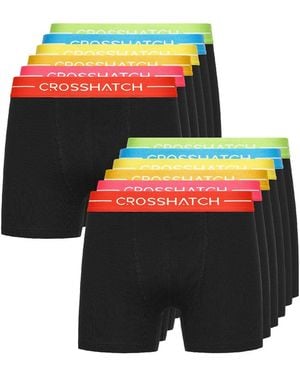 Crosshatch 12 Pack Of Astral Mve Boxers - Black