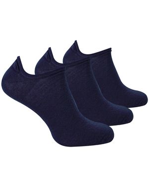 Steve Madden 3 Pairs Multipack Merino Wool Invisible Socks - Blue