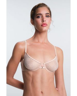 Penti Underwired Jersey Bra With Adjustable Straps - Natural