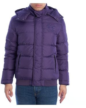 La Martina Umo602-pa003 Gewatteerd Jack - Blauw