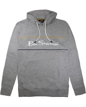 Ben Sherman Logo Hoodie Cotton - Grey