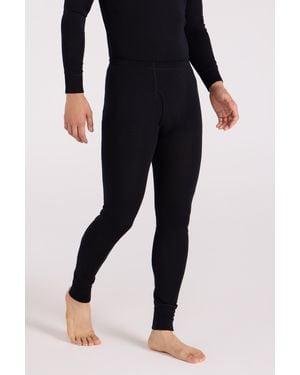 Mountain Warehouse 'Merino' Thermal Base Layer Trousers Quick Dry Breathable Warm Trousers Wool - Black