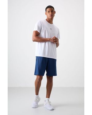 TOMMY LIFE Knit Sweat Shorts - Blue