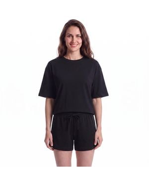 BOSS Summer Short Sleeve Cotton Pyjamas 50561609 - Black