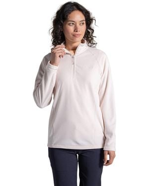 Craghoppers Ladies Miska Vi Half Zip Fleece (Sugared Almond) - Pink