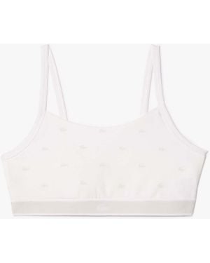Lacoste Stretch Cotton Bralette - White