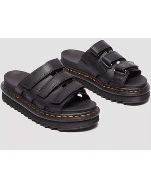 Dr. Martens Raine Athena Leather Slides - Black