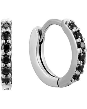 SEOL + GOLD Sterling Cz Hoop Earrings - Metallic