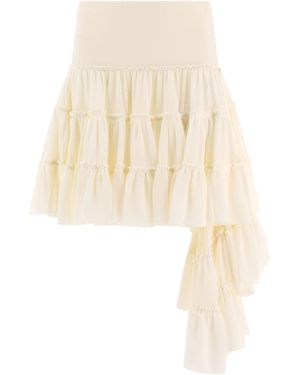 Loewe Ruffled Skirt - Natural