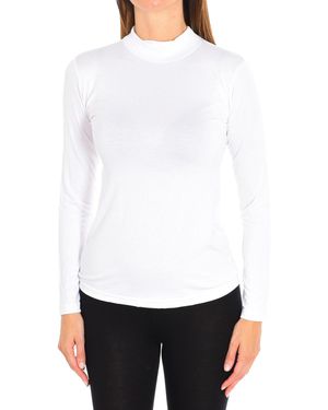 Q En Long Sleeve Bamboo Undershirt Q712 - White